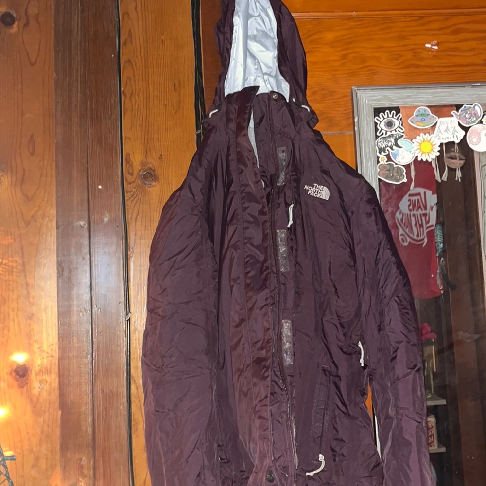 Purple north face winter jacket size M